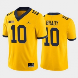 Michigan Wolverines Tom Brady Yellow Alternate Men'S Jersey