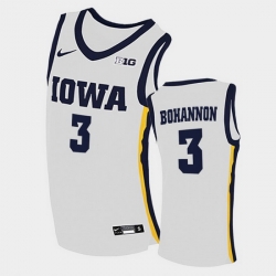 Men Iowa Hawkeyes Jordan Bohannon Home White College Basketball Jersey