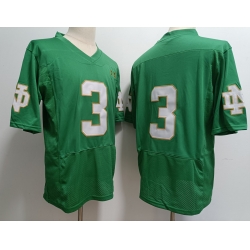 Men Notre Dame Fighting Irish Joe Montana #3 Green 2023 No Name Stitched Jersey