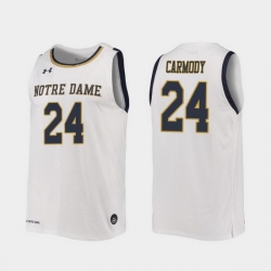 Men Notre Dame Fighting Irish Robby Carmody Replica White College Basketball 2019 20 Jersey