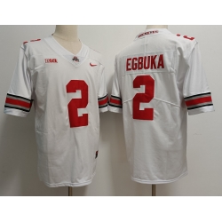 Men Nike Ohio State Buckeyes #2 Emeka Egbuka White College Football Jersey