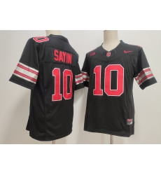 Men Ohio State Buckeyes  10 Julian Sayin Black F U S E  Limited Stitched Jersey
