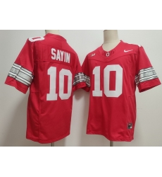 Men Ohio State Buckeyes #10 Julian Sayin Red 2026 Stitched F U S E NCAA Jersey