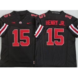 Men Ohio State Buckeyes  15 Chris Henry Jr Black 2025 F U S E  Limited Stitched Jersey