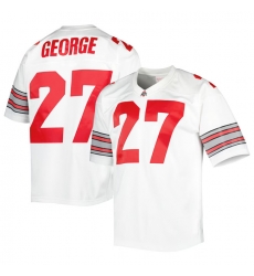 Men Ohio State Buckeyes  27 Eddie George White Stitched Jersey