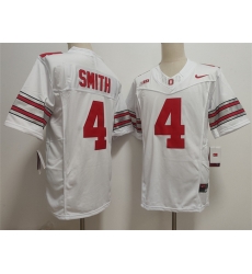 Men Ohio State Buckeyes  4 Jeremiah Smith White F U S E  Limited Stitched Jersey