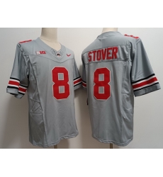 Men Ohio State Buckeyes Cade Stover #8 Gray 2023 F U S E NCAA Stitched Football Jersey