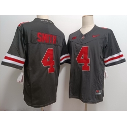 Men Ohio State Buckeyes Jeremiah Smith #4 Black F U S E Stitched NCAA Football Jersey