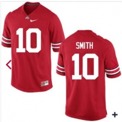 Men Ohio State Buckeyes Troy Smith #10 Red College Football Jersey
