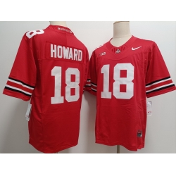 Ohio State Buckeyes  #18 Will Howard Red F U S E Jersey