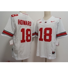 Ohio State Buckeyes  #18 Will Howard White  F U S E Jersey 2