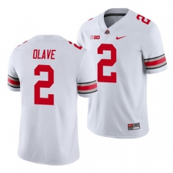 Ohio State Buckeyes Chris Olave White Game Men'S Jersey