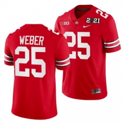 Ohio State Buckeyes Mike Weber Scarlet 2021 Sugar Bowl Champions College Football Playoff College Football Playoff Jersey
