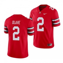 Youth Ohio State Buckeyes Chris Olave Scarlet Red Game Jersey