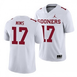 Oklahoma Sooners Marvin Mims White Game Men'S Jersey