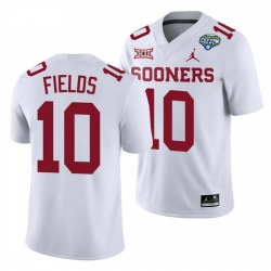 Oklahoma Sooners Pat Fields White 2020 Cotton Bowl Classic College Football Jersey