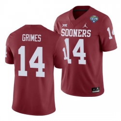Oklahoma Sooners Reggie Grimes Crimson 2020 Cotton Bowl Men'S Jersey