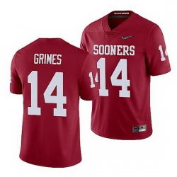 Oklahoma Sooners Reggie Grimes Crimson College Football Men'S Jersey