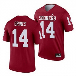Oklahoma Sooners Reggie Grimes Crimson Legend Men'S Jersey