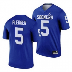 Oklahoma Sooners T.J. Pledger Blue Legend Men'S Jersey