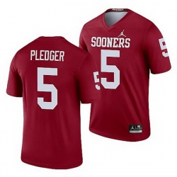 Oklahoma Sooners T.J. Pledger Crimson Legend Men'S Jersey
