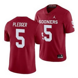 Oklahoma Sooners T.J. Pledger Crimson Limited Men'S Jersey