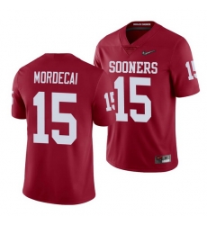 Oklahoma Sooners Tanner Mordecai Crimson College Football Men'S Jersey