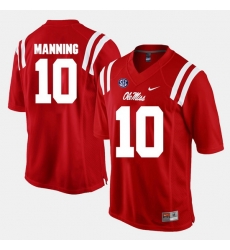 Eli Manning Red Ole Miss Rebels Alumni Football Game Jersey