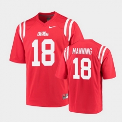 Men Ole Miss Rebels Archie Manning College Football Red Game Jersey