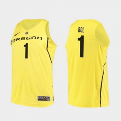 Men Oregon Ducks Bol Bol Yellow Authentic College Basketball Jersey