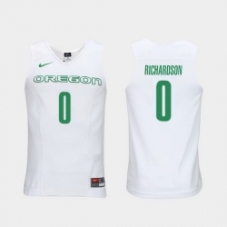 Men Oregon Ducks Will Richardson White Elite Authentic Performance College Basketball Jersey