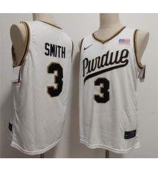 Men Purdue Boilermakers  3 Braden Smith White 2026 Vapor Limited Stitched Football Jersey