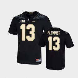 Men Purdue Boilermakers Jack Plummer Game Football Black Jersey