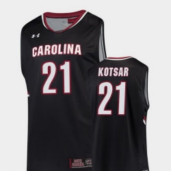 Men South Carolina Gamecocks Maik Kotsar Black Replica College Basketball Jersey