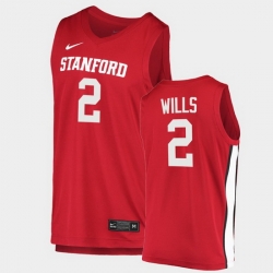 Men Stanford Cardinal Bryce Wills College Basketball Red 2020 21 Jersey