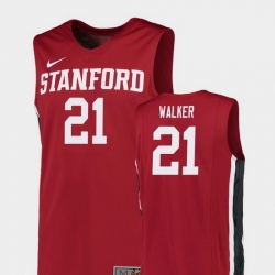 Men Stanford Cardinal Cameron Walker Red Replica College Basketball Jersey