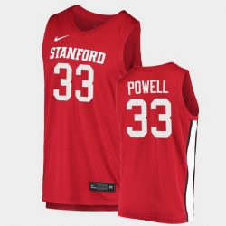 Men Stanford Cardinal Dwight Powell College Basketball Red 2020 21 Jersey