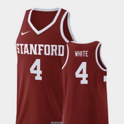 Men Stanford Cardinal Isaac White Wine Replica College Basketball Jersey
