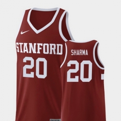 Men Stanford Cardinal Josh Sharma Wine Replica College Basketball Jersey