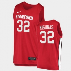 Men Stanford Cardinal Lukas Kisunas College Basketball Red 2020 21 Jersey