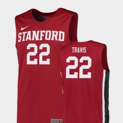 Men Stanford Cardinal Reid Travis Red Replica College Basketball Jersey