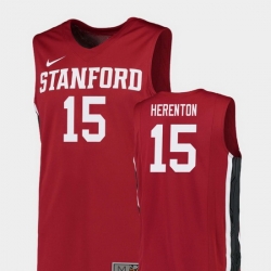 Men Stanford Cardinal Rodney Herenton Red Replica College Basketball Jersey