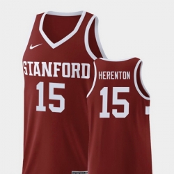Men Stanford Cardinal Rodney Herenton Wine Replica College Basketball Jersey