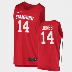 Men Stanford Cardinal Spencer Jones College Basketball Red 2020 21 Jersey