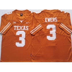 Men Nike Texas Longhorns #3 Quinn Ewers Orange College Football Jersey