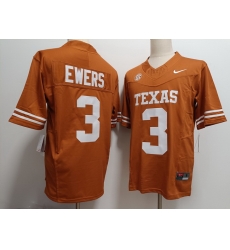 Men Texas Longhorns Quinn Ewers #3 Orange F U S E Stitched Jersey