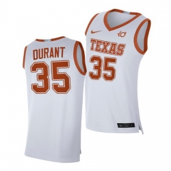 Texas Longhorns Kevin Durant White Alumni Player Texas Longhorns Jersey