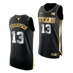 Texas Longhorns Tristan Thompson 2021 March Madness Golden Authentic Black Jersey