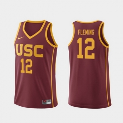 Men Usc Trojans Devin Fleming Cardinal Replica College Basketball Jersey