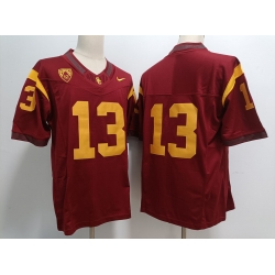 Men's Nike USC Trojans Caleb Williams #13 2023 F U S E Stitched Red Football Jersey